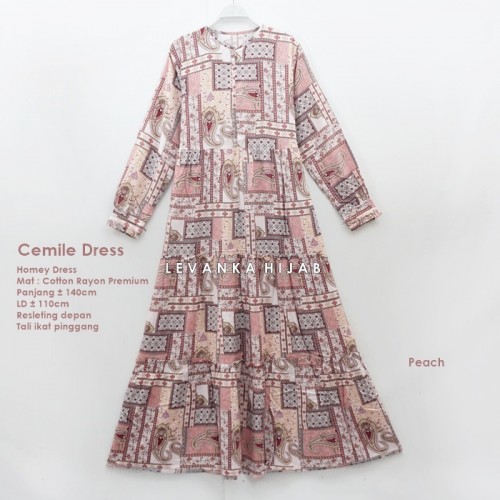 Cemile-001 Cemile Dress Katun Rayon Premium
